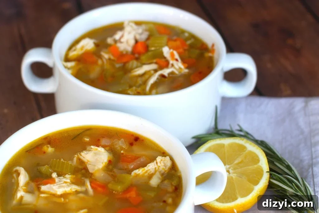 Lemon Rosemary Chicken Soup Recipe: One-Pot Comfort 5 Bowl of Lemon and Rosemary Chicken Soup