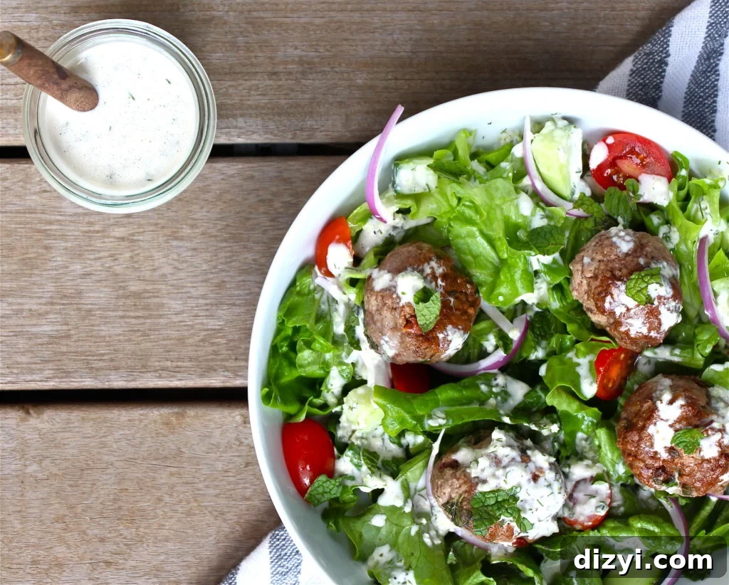 Whole30 Greek Lamb Meatballs with Tzatziki Sauce