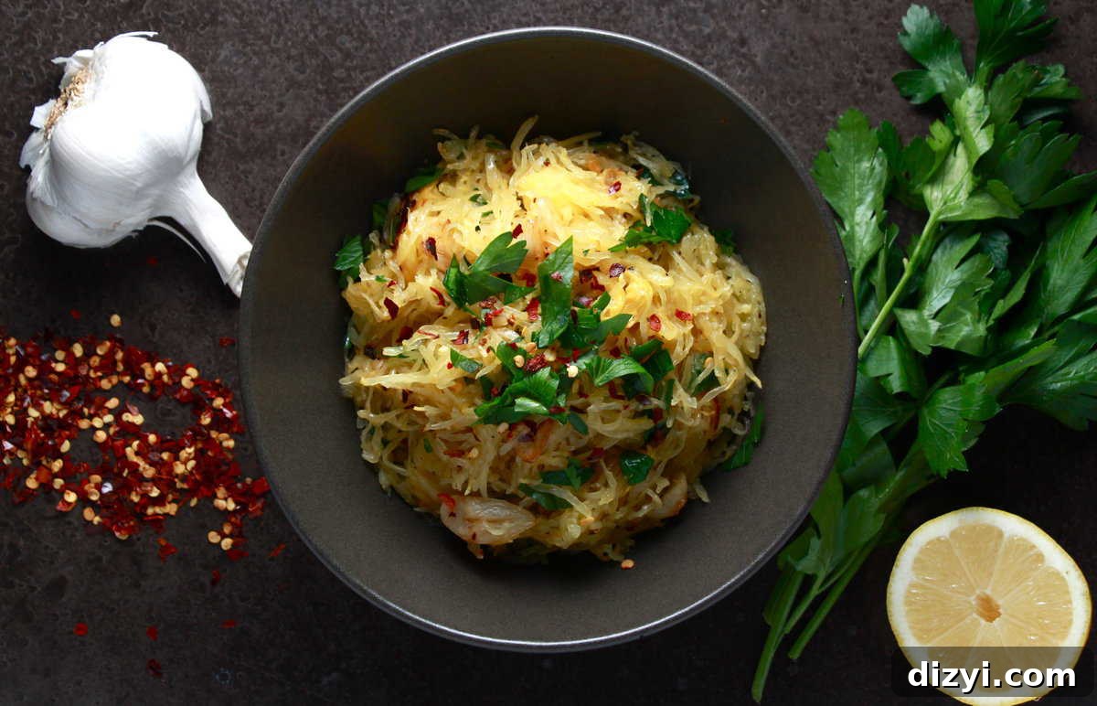Spaghetti Squash Aglio e Olio