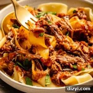 Slow Cooker Short Rib Ragu over Pappardelle