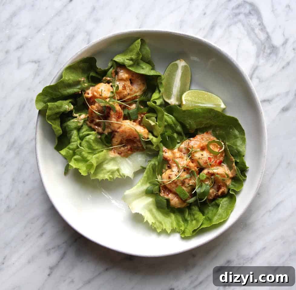 Spicy Bang Bang Shrimp Lettuce Wraps Recipe 2 Bang Bang Shrimp Lettuce Wraps
