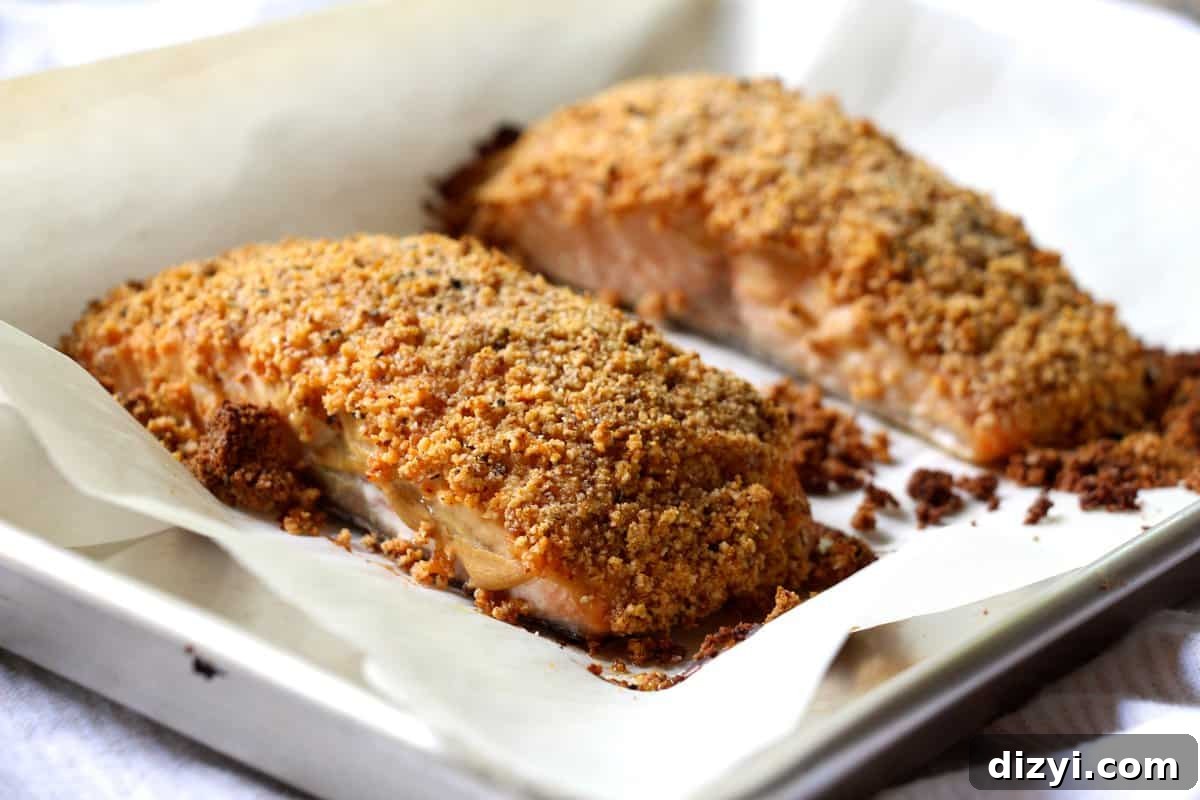 Plated Almond Crusted Salmon