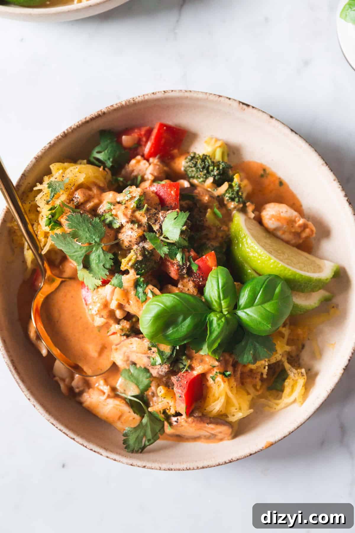 Whole30 Panang Curry Chicken Noodle Bowls Recipe 2 easy penang curry chicken + noodle bowls