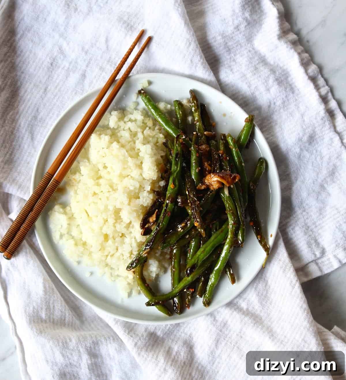 Szechuan Stir-Fry: String Beans with Shiitake Mushrooms 3 Stir-Fried Szechuan String Beans with Shiitake Mushrooms