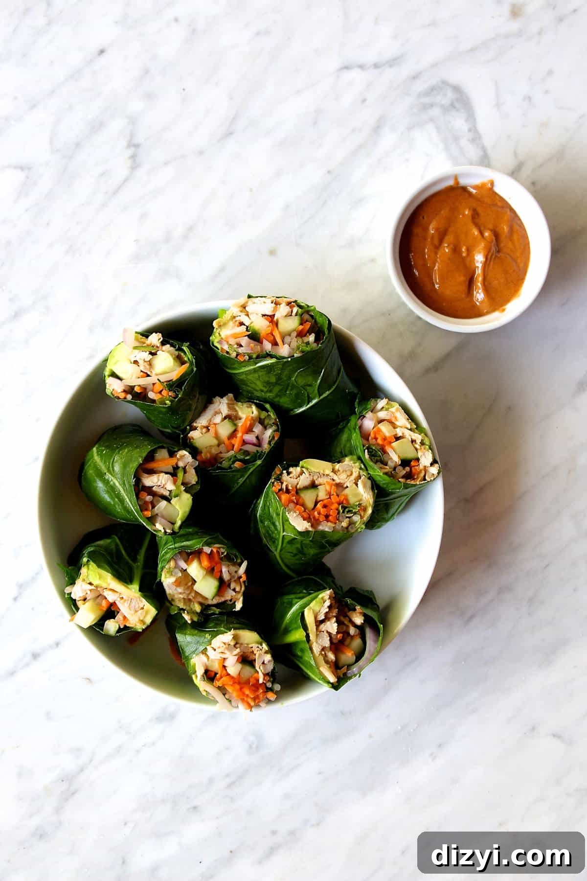 Whole30 Collard Wrap Spring Rolls