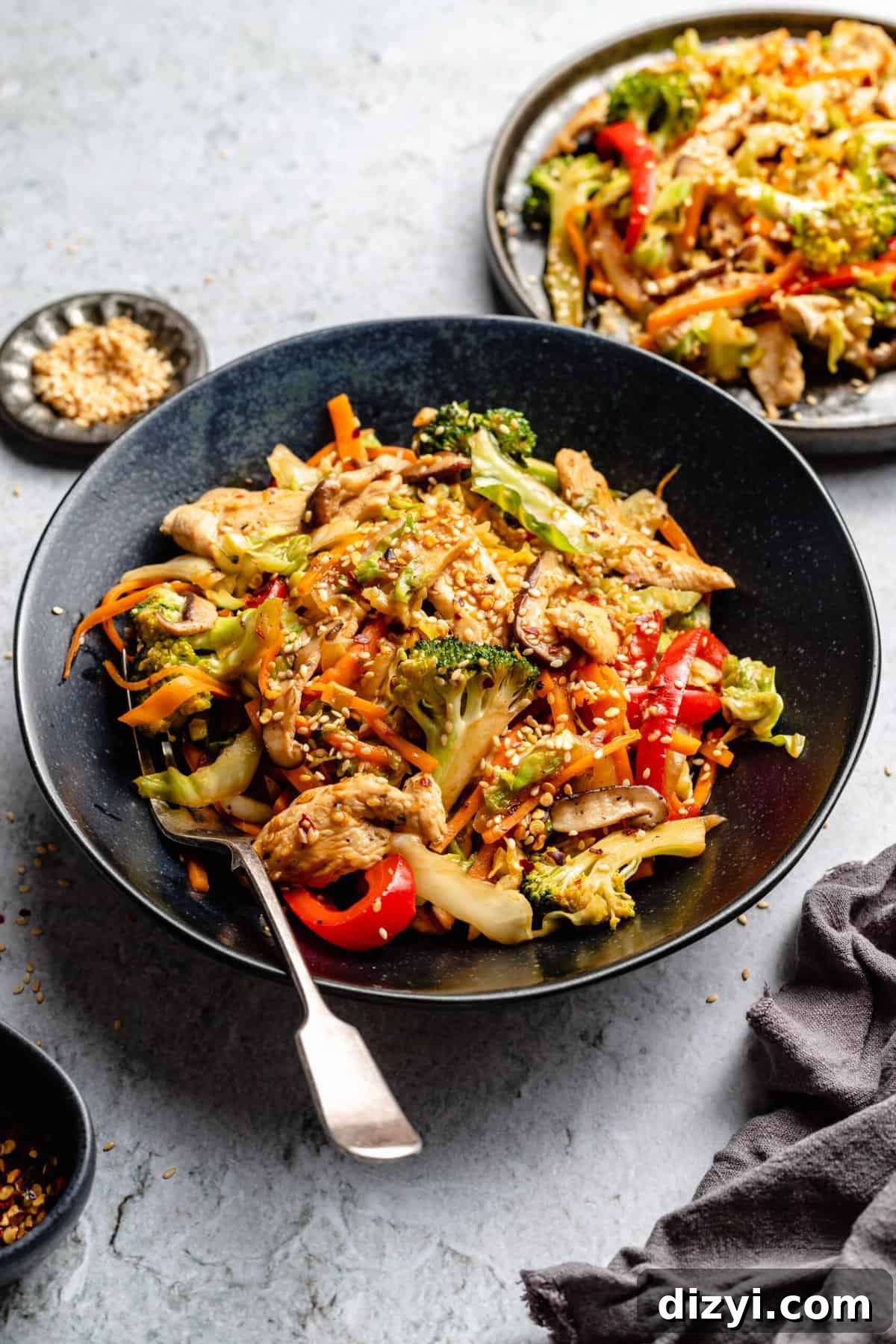 Chicken and Cabbage Lo Mein