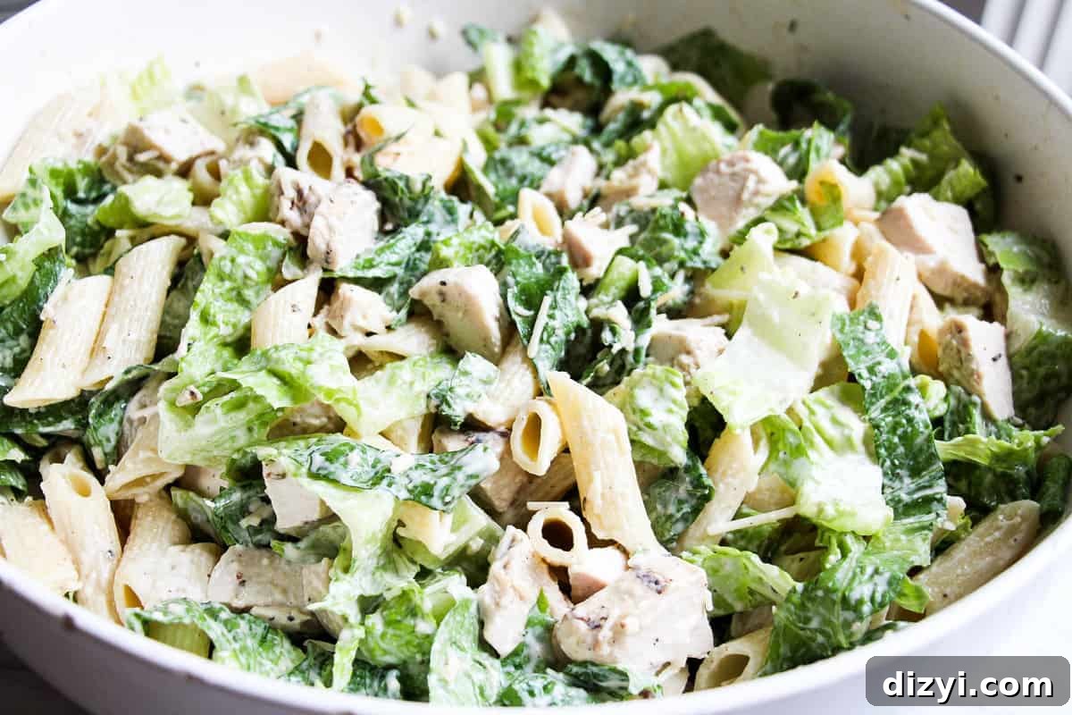 Chicken Caesar Pasta Salad
