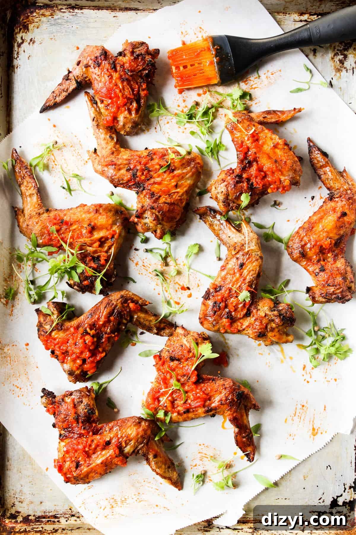 Curry + Harissa Baked Wings