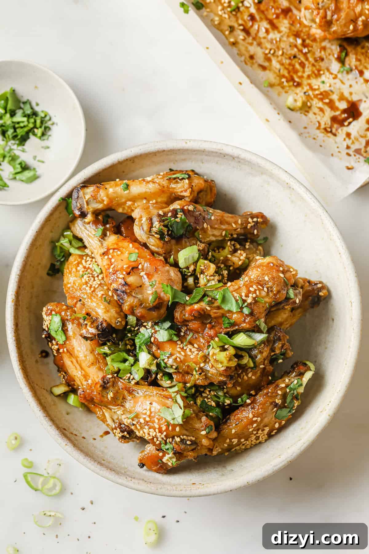 Crispy Oven-Baked Sesame Chicken Wings 2 baked sesame chicken wings