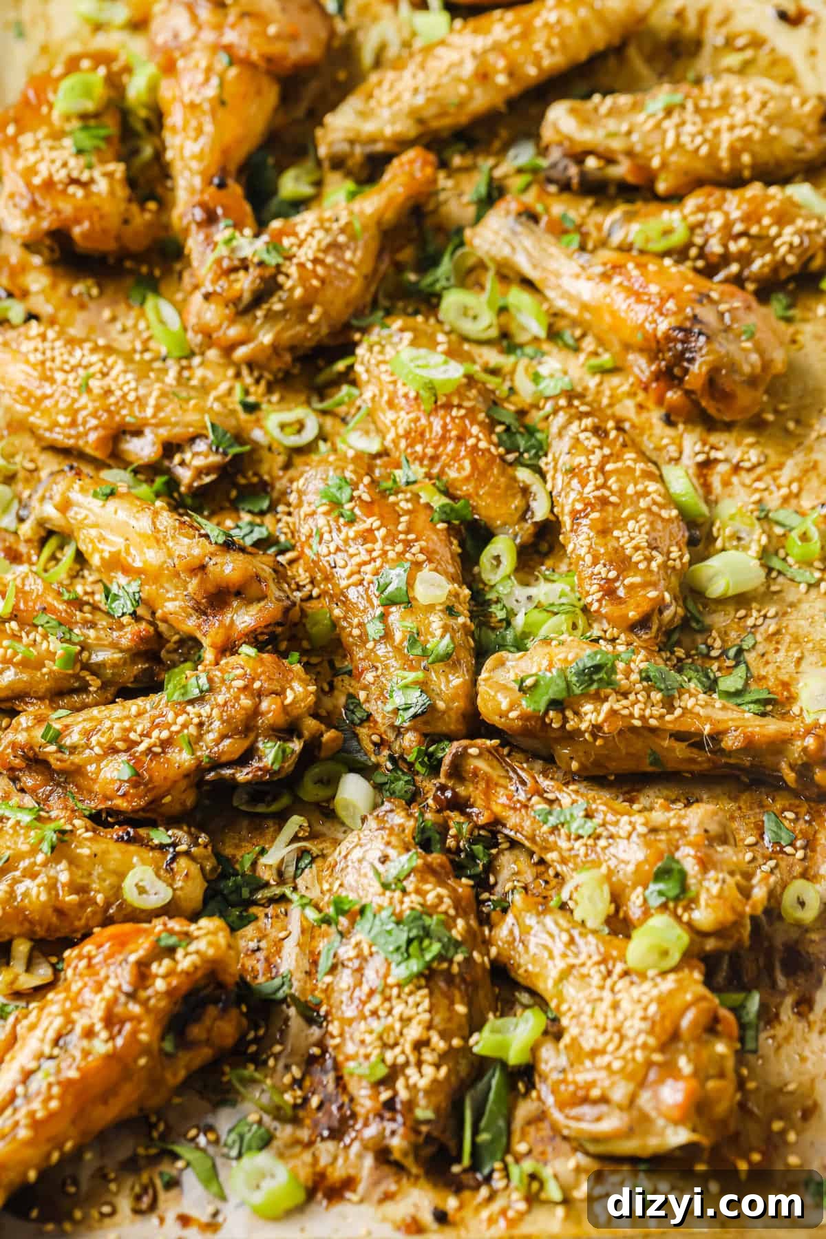 Crispy Oven-Baked Sesame Chicken Wings 5 baked sesame chicken wings