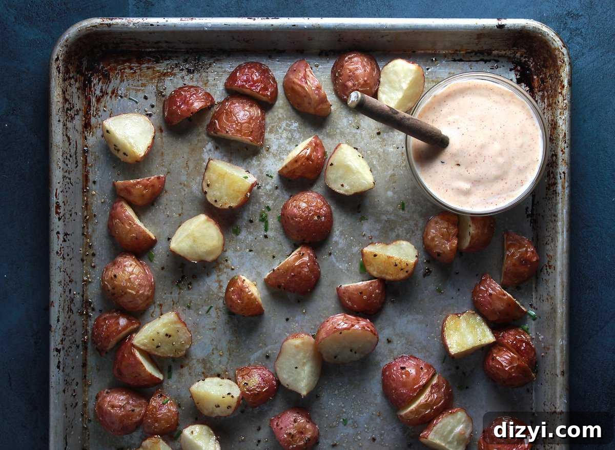 crispy salt + vinegar roasted potatoes with smoked paprika aioli