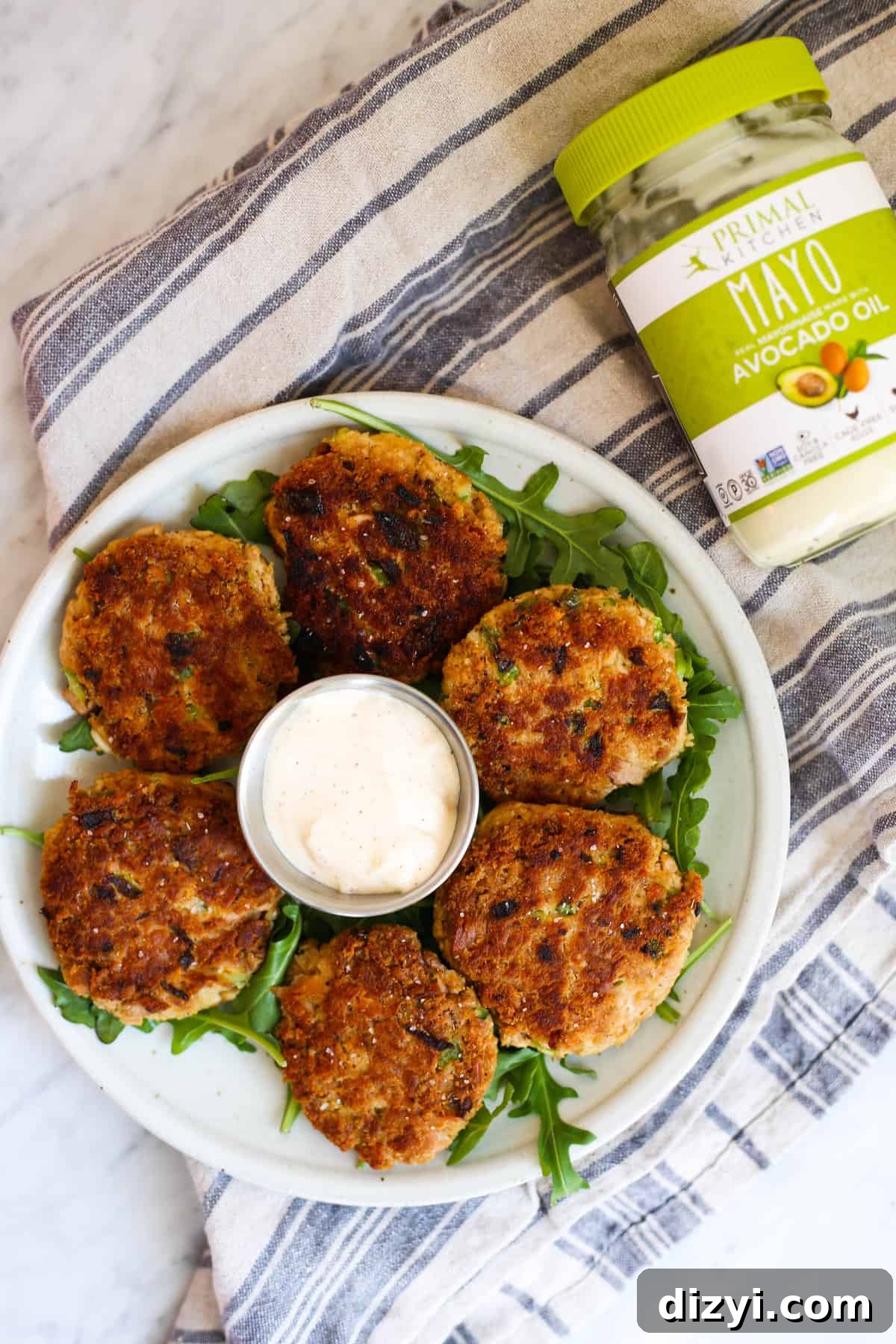 Tuna cakes plated