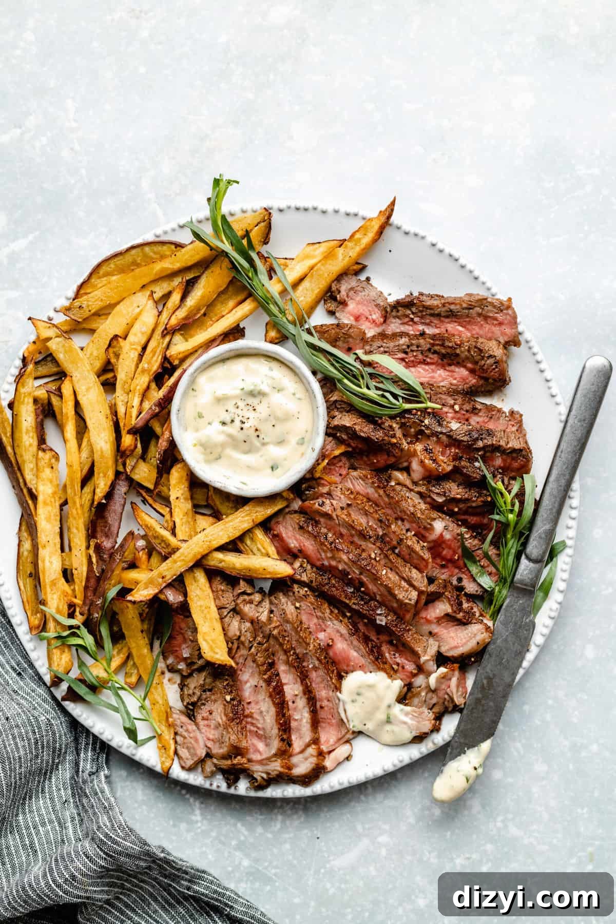 Whole30 Steak Frites Recipe with Tarragon Aioli 2 Whole30 Steak Frites with Tarragon Aioli