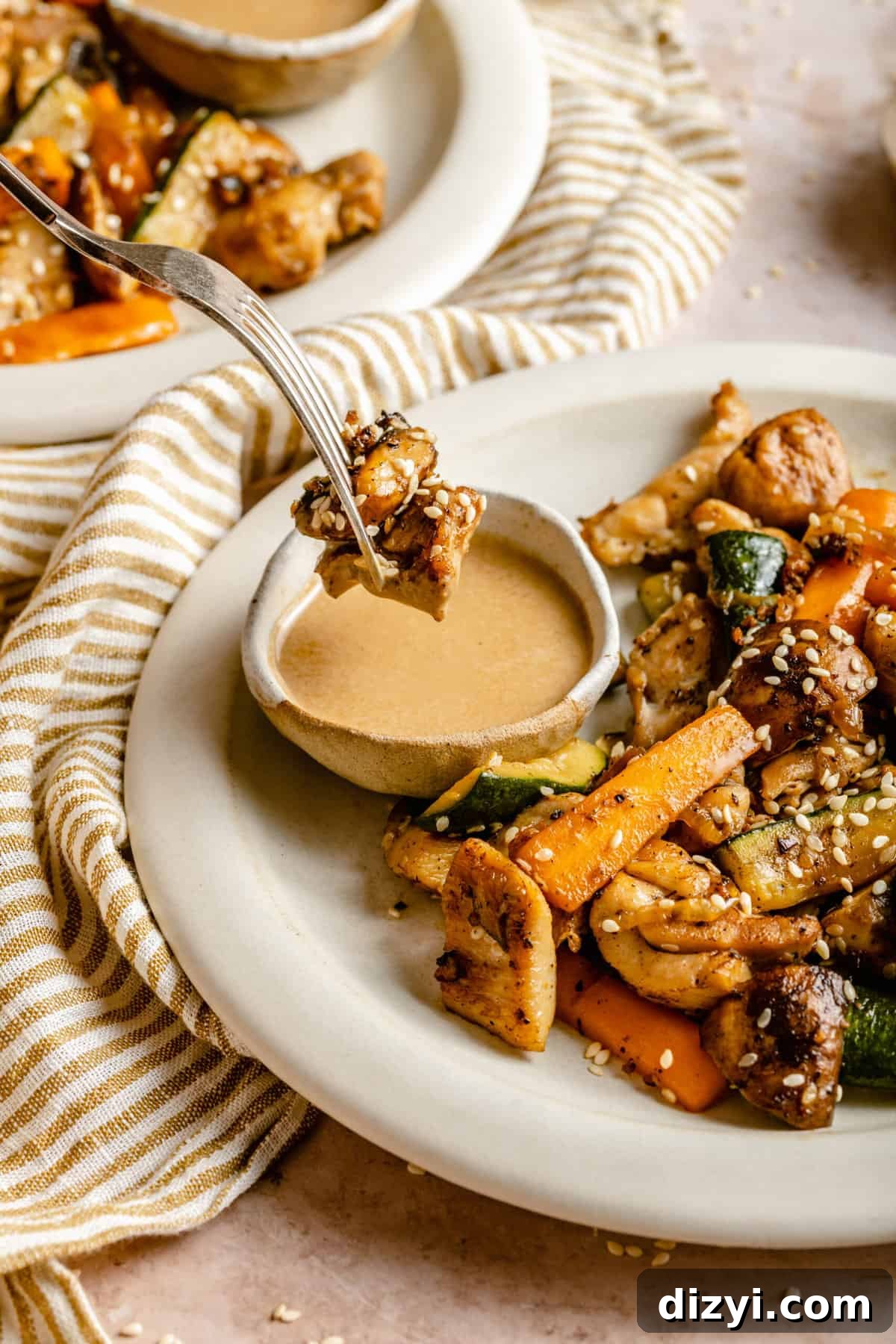 hibachi style chicken with magic mustard sauce