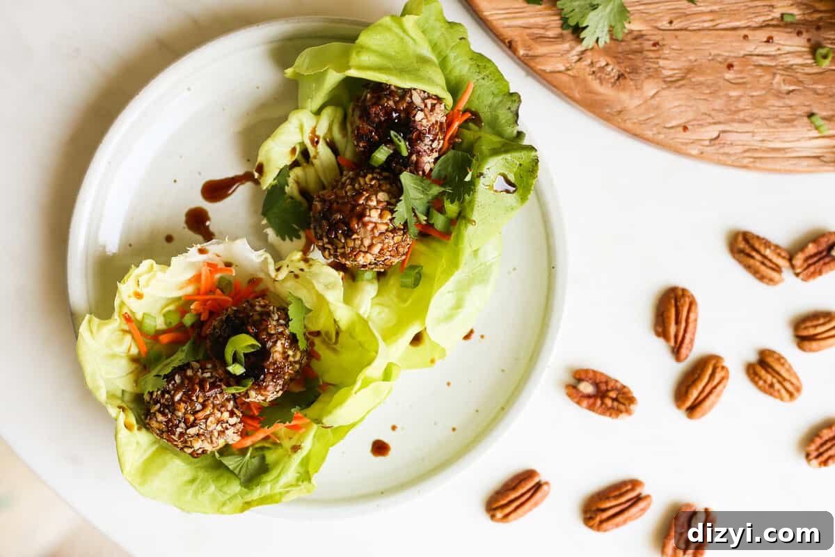 Pecan Crusted Asian Turkey Meatballs