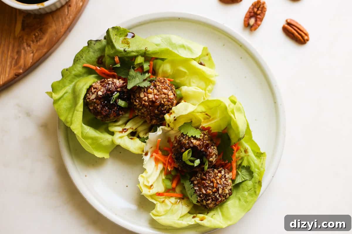 Pecan Crusted Asian Turkey Meatballs