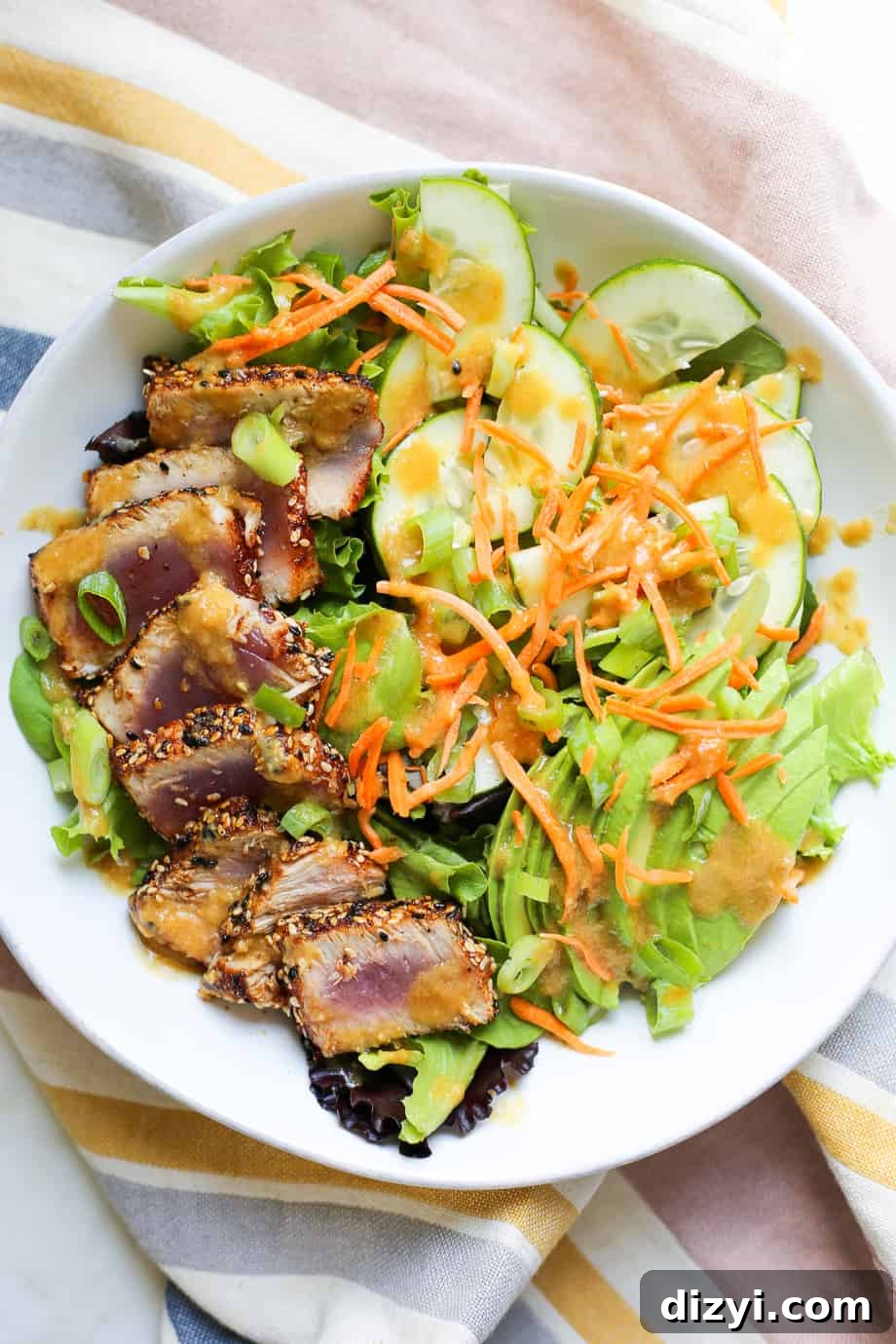 Seared Tuna Salad with Pineapple-Sesame Dressing