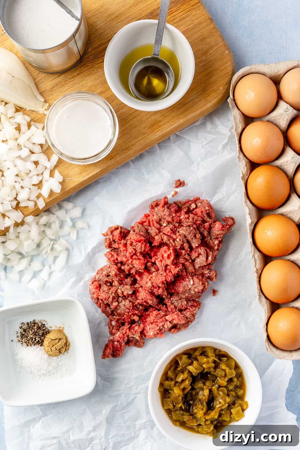 Green Chile Beef Egg Cups