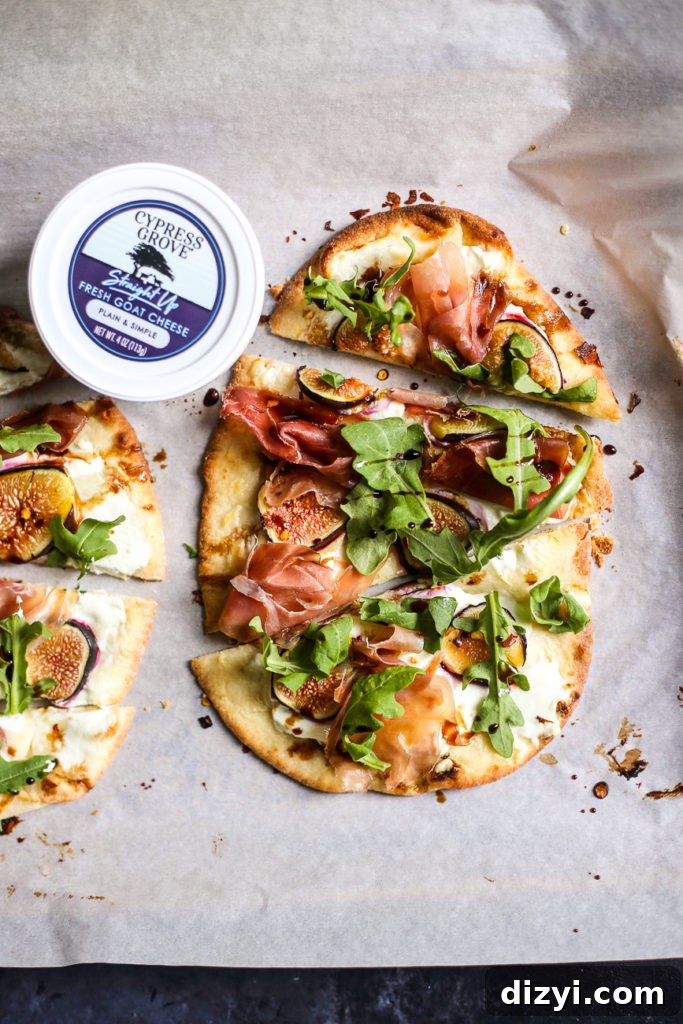 Prosciutto, Fig and Goat Cheese Flatbreads Recipe 4 Easy Goat Cheese, Prosciutto and Fig Flatbreads