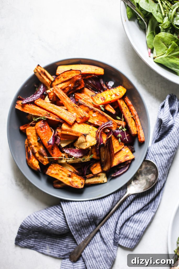 Apple Cider Roasted Root Vegetables