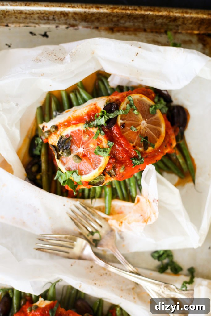 Fish Puttanesca en Papillote final