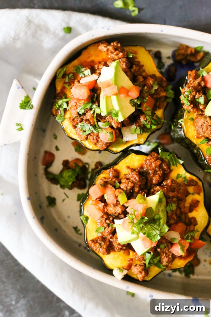 Beef Enchilada Stuffed Acorn Squash Recipe 4 img 9763 3