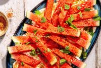 Chili-Lime Watermelon Salad with Labneh and Hot Honey Recipe
